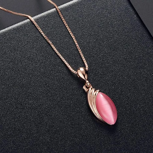 Vista 6 de shlutesoy Regalo del día de San Valentín, collar con colgante de marquesa de piedras preciosas falsas para mujer, Aleación, piedras preciosas