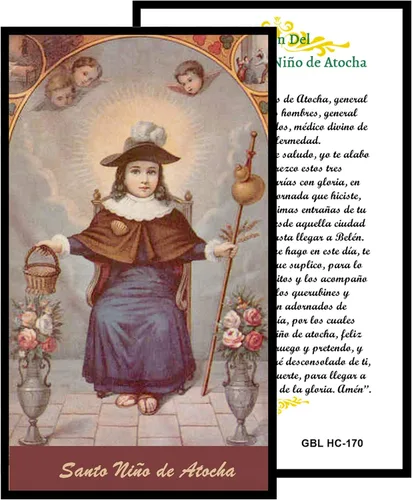 Vista 2 de Gifts by Lulee, LLC Oracion Del Milagrosisimo Nino De Atocha Tarjeta De Rezo Laminada Bendita Por Su Santidad Francisco