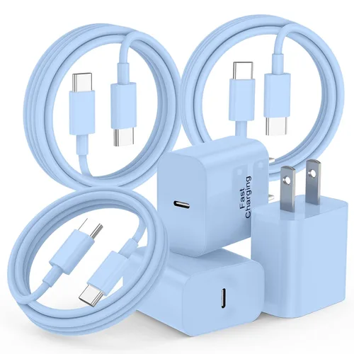 Vista 14 de 20W iPhone Charger Fast Charging 3-Pack with 6FT USB C to USB Cable, Black