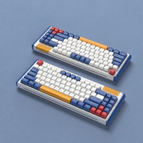 Vista 3 de DUSTSILVER Teclado K84 para juegos con cable, 75% de diseño de EE. UU., 84 teclas, ultra compacto, intercambiable en caliente, mini teclado