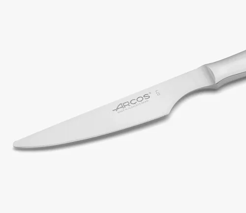 Vista 2 de ARCOS Cuchillo para carne no dentado de 4 pulgadas con borde liso para cortar y filetear carne. Hoja y mango de acero inoxidable Monoblock. Serie