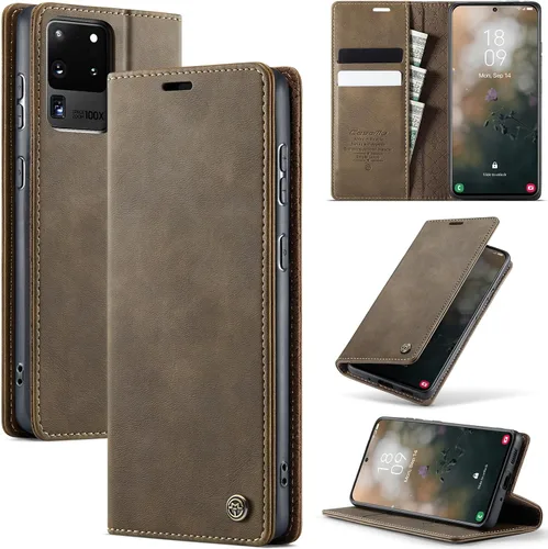 Vista 76 de Funda tipo cartera para Samsung Galaxy Z Fold 7 de piel con tarjetero y función atril, cierre magnético, bloqueo RFID, TPU a prueba de golpes, Negro