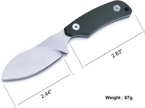 Vista 3 de Cuchillo de caza Survival EDC para hombres, cuchillo compacto de hoja fija de 5.87 pulgadas con vaina kydex vertical/horizontal, cuchillo de cuello