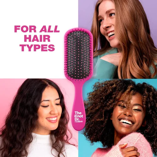Vista 4 de The Knot Dr. hair brush by Conair - Cepillo desenredante - Elimina nudos y enredos en cabello húmedo o seco - Cepillos para el cabello para mujer