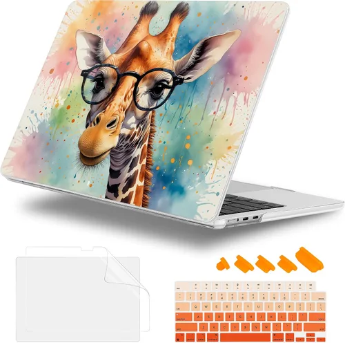 Vista 12 de Funda para MacBook Air de 15 Pulgadas 2025 2024 2023 Versión M4 A3241 M3 A3114 M2 A2941, Carcasa Rígida con Protector de Pantalla y Cubierta