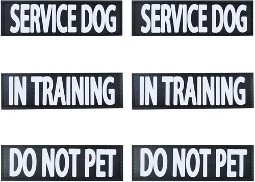 Vista 16 de Paquete de 6 parches de apoyo emocional, parche extraíble para chaleco o collar de arnés para mascotas, parches de pedir a mascotas con cinta