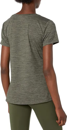 Vista 40 de Amazon Essentials Camiseta de manga corta con cuello redondo para mujer, de secado rápido, para entrenamiento, gimnasio, paquete múltiple