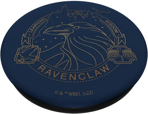 Vista 2 de Harry Potter PopSockets PopSockets con logotipo de línea de arte de Ravenclaw