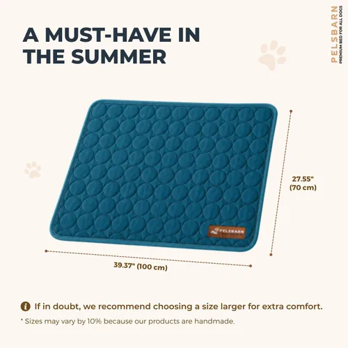 Vista 3 de Pelsbarn Tapete refrescante para perros, comodidad de verano de seda de hielo, auto refrescante, antideslizante, duradera y lavable, tapete