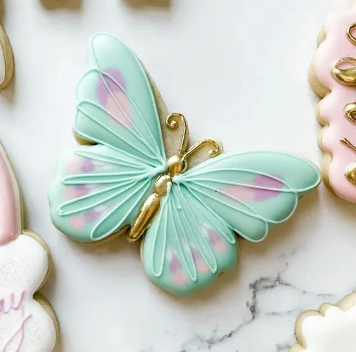 Vista 6 de Juego de 3 cortadores de galletas de mariposa, cortador de acero inoxidable para fiestas temáticas, baby shower, boda, primavera, vacaciones