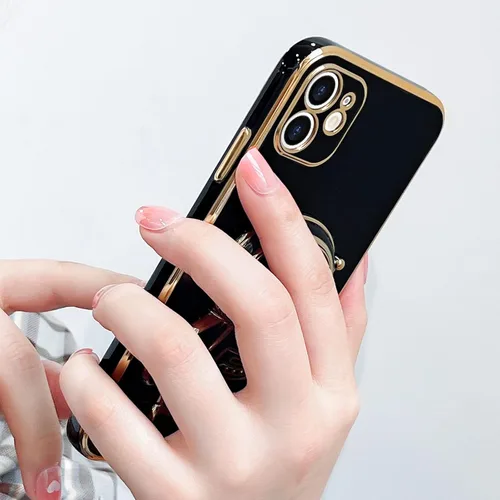 Vista 4 de Pepmune Funda compatible con iPhone 12 Bonita Diseño de Soporte de Astronauta en 3D Protección de Cámara A Prueba de Golpes Cubierta Trasera Suave