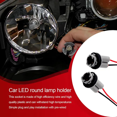 Vista 6 de 2 piezas T15 arnés de enchufe de coleta, T10 T13 T15 bombilla de coche arnés de cableado conector de enchufe para bombillas, luces de señal de giro