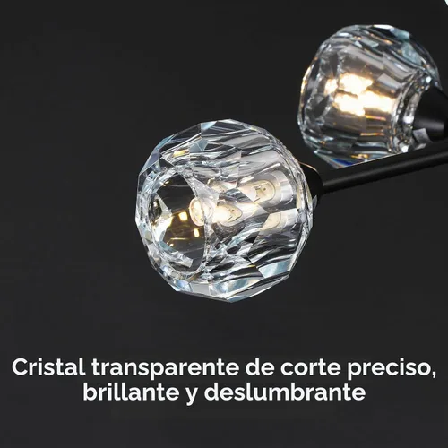 Vista 6 de Weesalife Candelabros Sputnik para comedor, 6 luces D25 pulgadas Negro