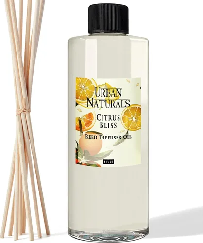 Vista 13 de Urban Naturals Recambio de aceite difusor de varillas ámbar y lavanda, lavanda relajante, ámbar cálido, aroma calmante para habitación, 4 onzas +