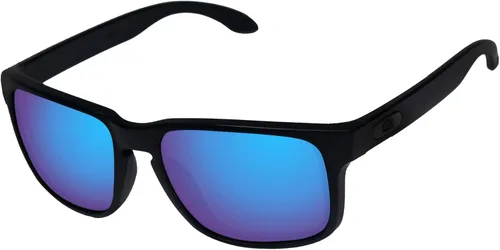 Vista 2 de LenzReborn Lente polarizada de repuesto para gafas de sol Oakley Holbrook XL OO9417 - Negro oscuro+azul hielo+rojo fuego+amarillo dorado