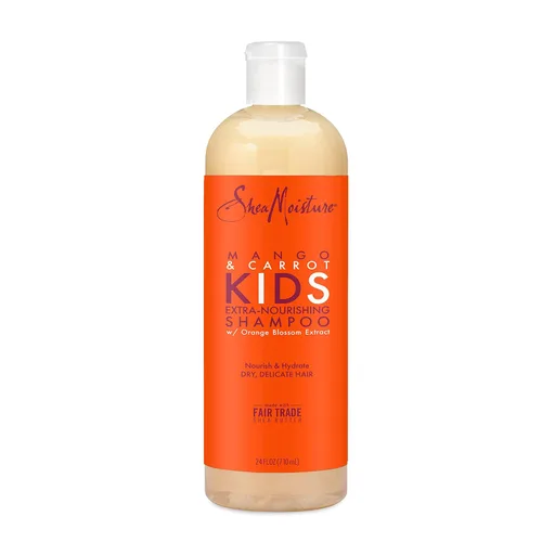 Vista 19 de SheaMoisture Champú extra nutritivo para el cuidado del cabello para niños Mango Zanahoria con manteca de karité 8 oz