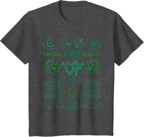 Vista 21 de Camiseta de realidad virtual VR Retro Gamers, Negro, S