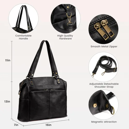 Vista 5 de LOVEVOOK Monederos grandes para mujer, regalo para el día de la madre, bolso de diseñador para mujer, bolso hobo para mujer, bolso espacioso