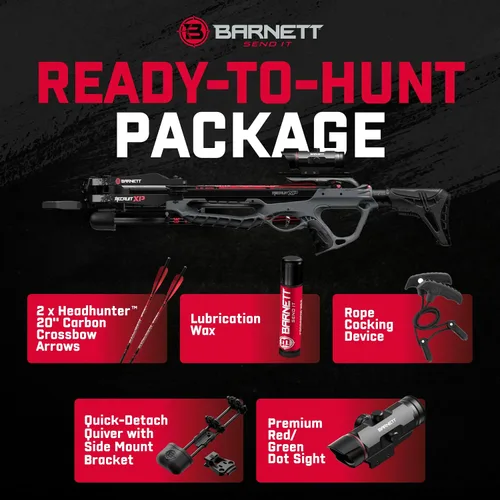 Vista 6 de Barnett Recruit XP Crossbow Package, Compact Crossbow with 2 Arrows & 3 Dot Sight, Ideal for Hunting & Training for All Ages