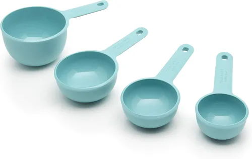 Vista 6 de KitchenAid Abrebotellas clásico multifunción de 8.34 pulgadas, tazas medidoras Aqua Sky and KitchenAid - Juego de 4, Aqua Sky