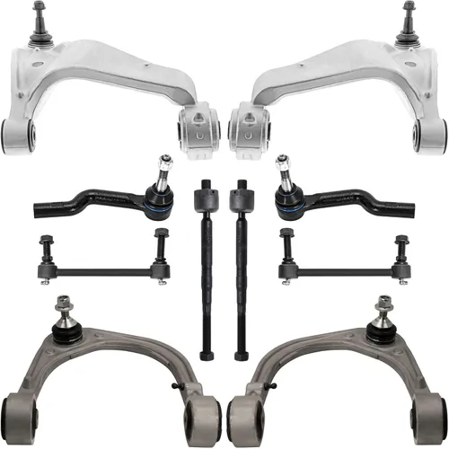 Vista 232 de Detroit Axle - Kit de suspensión delantera de 10 piezas para Chevrolet Trailblazer GMC Envoy 2004-2007 2005 2006 Soportes de brazo de control