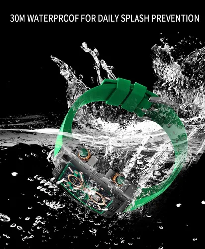 Vista 5 de Mens Watches Analog Waterproof Fashion Date Wrist Watch, Skeleton Tonneau Watches for Men with Chronograph,Ideal for Sports Enthusiasts & Daily Wear