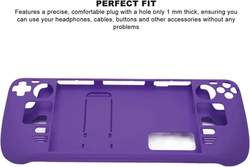 Vista 4 de Funda protectora con función atril para cubierta de vapor, protector con base de soporte, funda protectora completa a prueba de huellas dactilares