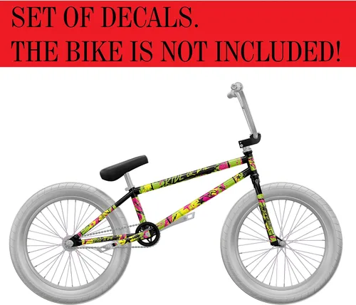 Vista 2 de GO-GO.Group - Adhesivos de vinilo para bicicleta BMX, calcomanía de protección para marco (paseo o muere)