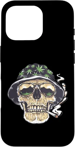 Vista 20 de Funda para iPhone 16 Marihuana Smoking Skull Camo Island Chilling Weed Stoner 420