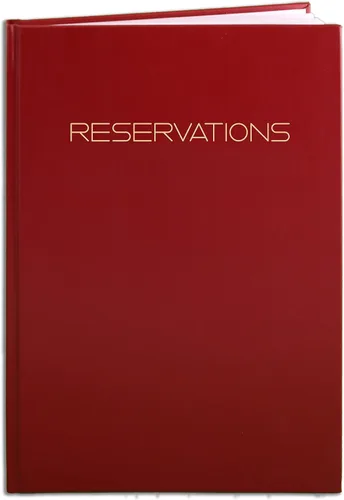 Vista 15 de BookFactory Libro de Reservas para Restaurantes, Wire-O, Negro, 120 Páginas