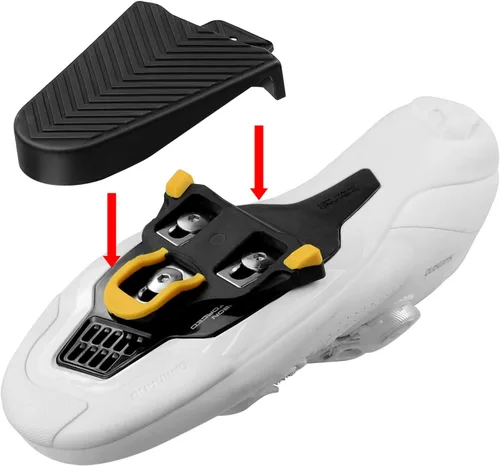 Vista 3 de Thinvik Juego de fundas de goma para tacos de bicicleta, tacos de bicicleta con fundas para tacos Shimano SPD-SL