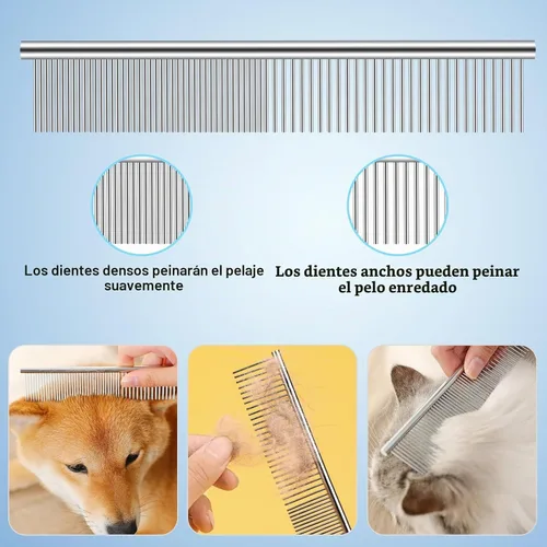 Vista 6 de Odoland Juego de tijeras de aseo para mascotas 8 en 1 para gatos y perros