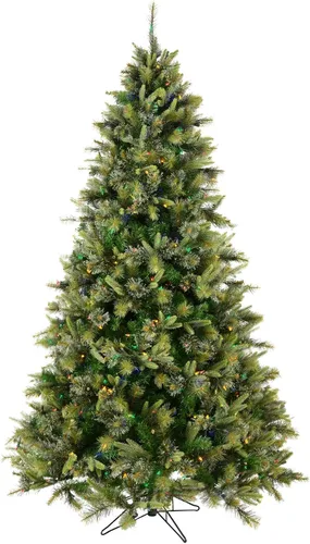 Vista 9 de Vickerman árbol de navidad artificial de pino de cachemira sin iluminación de 24 pulgadas Verde
