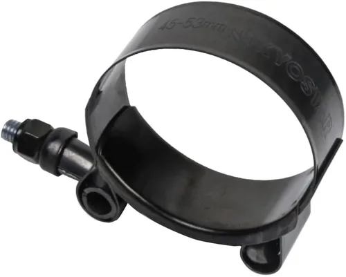 Vista 2 de Kyostar - Abrazadera de manguera con perno en T de acero inoxidable ajustable de 1.75" (44mm - 53mm) en negro (electroforesis)