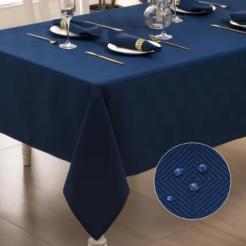 Vista 9 de Mantel rectangular de lino texturizado impermeable y sin arrugas, mantel de granja resistente a las manchas, mantel decorativo de tela para mesa