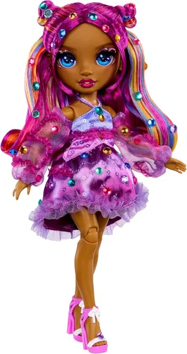 Vista 11 de Rainbow High Be Dazzling Fashion Dolls- Noemie Violette (Purple) with Bedazzler Tool and Sparkle Gems