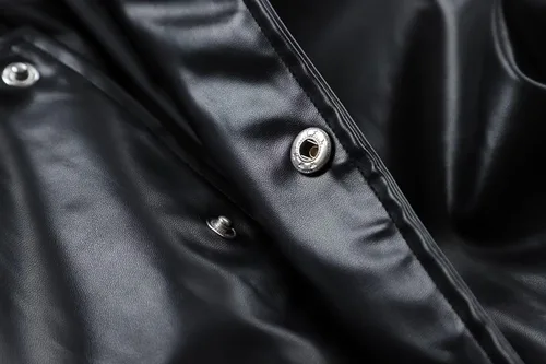 Vista 5 de Chamarras de cuero de béisbol para niños y niñas, chaqueta universitaria para motocicleta, chaqueta de piel sintética, abrigos de 2 a 14 años