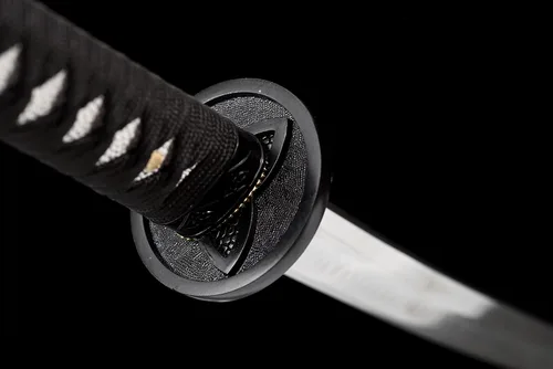 Vista 3 de JIHPEN sword, Katana de espiga completa de 41 pulgadas, espada samurai hecha a mano, auténtica espada japonesa T10 de arcilla plegada, espadas