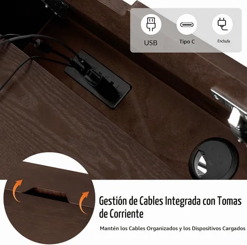 Vista 3 de HULALA HOME Escritorio de oficina en casa de 60 pulgadas con almacenamiento, 3 cajones con patas de eje de madera maciza, escritorio de computadora