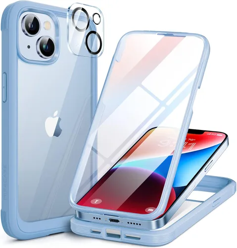 Vista 198 de Miracase Funda de teléfono para iPhone SE de 3ª/2ª generación 2022 2020 de cuerpo completo con protector de pantalla de vidrio integrado, cubierta