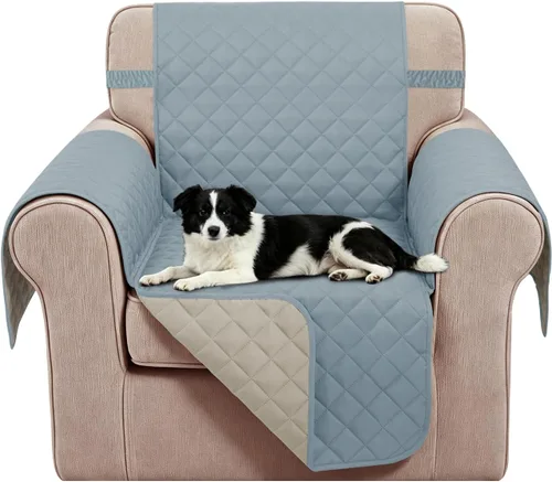 Vista 71 de Fundas para Silla Reclinable Reversibles Funda de Sofá para Mascotas Protector de Muebles Lazy Boy (Silla 23'', Beige/Beige)