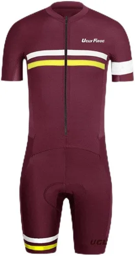 Vista 103 de UGLY FROG Traje de triatlón para hombre de manga corta Jersey de piernas cortas Skinsuit Tri Kit Ciclismo Skinsuit Team Bike Ropa