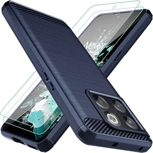 Vista 8 de Osophter Funda para Oneplus 10T, Oneplus 10T Funda para teléfono con protector de pantalla de absorción de golpes flexible de goma TPU protectora