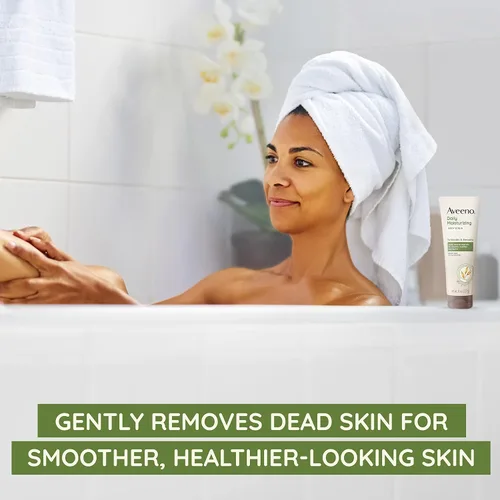 Vista 3 de Aveeno Exfoliante Corporal Hidratante Diario, Gel de Baño Exfoliante para una Piel más Suave y de Aspecto más Saludable, Fórmula Calmante de Avena
