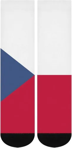 Vista 6 de Calcetines de la bandera checa calcetines casuales divertidos 3D impresión colorida suave deporte deporte novedad tubo calcetines