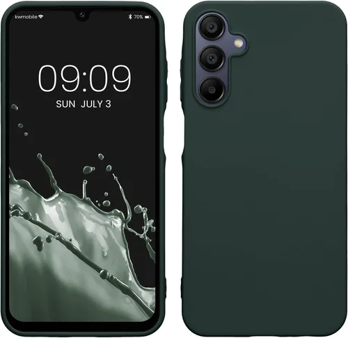 Vista 55 de kwmobile Funda compatible con Samsung Galaxy A12 - Funda protectora de silicona TPU suave y delgada - Azul Báltico
