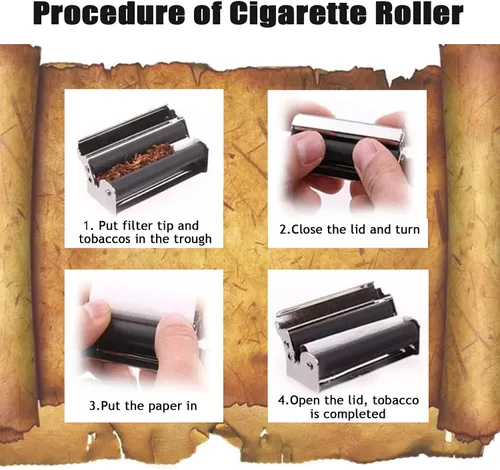 Vista 3 de Rodillo del cigarrillo de los 70MM con la tapa, fabricante de cigarrillos de la máquina del balanceo del cigarrillo del metal 229.7 ft m