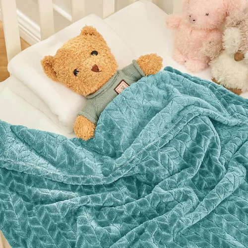 Vista 43 de inhand - Manta decorativa de vellón para bebés y recién nacidos, supersuave, envolvente, afelpada, mullida, cálida, ideal para cuna y como manta