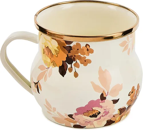 Vista 13 de MACKENZIE-CHILDS - Taza esmaltada, 16 onzas, jardín de mariposas Butterfly Garden
