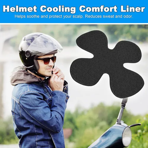 Vista 6 de Forro para casco de motocicleta, relleno de casco de motocicleta, relleno de casco con gancho y bucle, almohadilla de forro reutilizable lavable